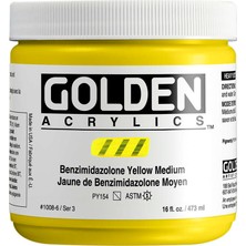 Golden Heavy Body Akrilik Boya 473 ml Seri 3 Benzimidazolone Yellow Medium 1008