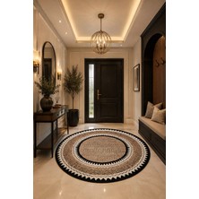 Blg Home Circle Bambu Koleksiyonu Yuvarlak Dijital Baskı Halı 8722