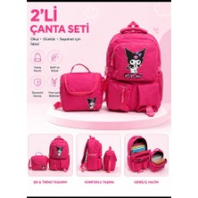 Elaa Aksesuar Çocuk  Stitch 2'li Okul Çanta Seti - Sırt Çantası- Beslenme Çantası
