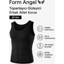 Form Angel Toparlayıcı Gizleyici Erkek Atlet Korse Siyah
