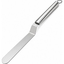 Mutfak Kitap Pasta Spatulası İnox Kıvrık Oval Uçlu 20 cm 20 cm