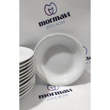 Porland Porselen Anadolu Beyazı 12 Adet 16CM (Küçük) Çukur Yemek Tabak