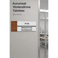Güvenlik Ofis Oda Kapı Isimliği Yönlendirme Tabelası Levhası 25X9CM