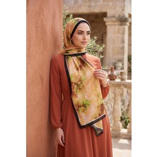 Eys Soft Floral  Şal Serisi Siyah-Turuncu