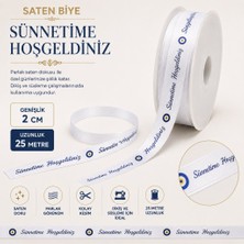 Ezem 25 Metre 2 cm Sünnet Için Saten Kurdele