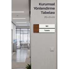 Wc Ofis Oda Kapı Isimliği Yönlendirme Tabelası Levhası 25X9CM