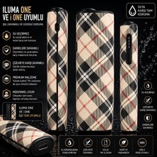 Zigver Iqos Iluma One Uyumlu Kılıf Ekose Desenli Bej (Sadece Kılıftır)