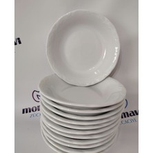 Porland Porselen Anadolu Beyazı 12 Adet 14 cm (Küçük) Kahvaltılık,reçellik,çerezlik Çukur Tabak