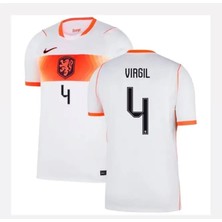 Breathless Hollanda 2026 Dünya Kupası Virgil Van Dijk Deplasman Forması (Beyaz)