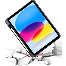 iPad 2022 10.9 (10.nesil) Kılıf Kalemlikli Mars Tablet Kılıfı - Siyah