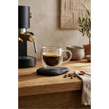 Lumindra Türk Kahvesi Bardağı Kuplu Espresso Bardağı Çift Cidarlı 80 ml 1 Adet