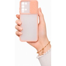 kilifone Xiaomi Redmi 9T Uyumlu Kılıf Sürgülü Kamera Korumalı Mat Lensi Telefon Kılıfı - Pembe Açık