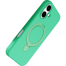 iPhone 16 Plus Regal Magsafe Standlı Kapak - Yeşil