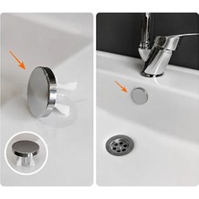 QuarVit Abs Plastik Yuvarlak Krom  Lavabo Yüzüğü (Kapağı) Halkası