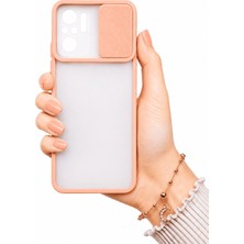 Noktaks Xiaomi Redmi Note 10 Uyumlu Kılıf Sürgülü Kamera Korumalı Mat Lensi Telefon Kılıfı - Pembe Açık