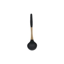 Silikon Kepçe Bambu Saplı 28CM Siyah Renk CKR2320