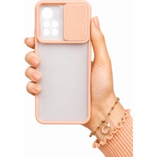 kilifone Xiaomi Redmi Note 11 Pro Plus 5G Uyumlu Kılıf Sürgülü Kamera Korumalı Mat Lensi Telefon Kılıfı - Pembe Açık