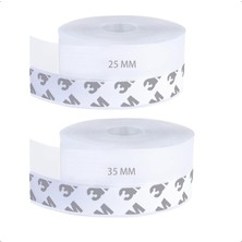 Renas Store Aputue Silikon Conta Şeridi, 2 Adet 25MM ve 35MM 5 Metre Kapı Conta Şeridi, Hava ve Su Geçirmez Ses Yalıtımlı Kendinden Yapışkanlı Silikon Şerit, Kapılar Pencereler ve Duş Camları Arası Boşluklar Için