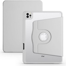 Renas Store Constraın - iPad Air 11 2025 M3 Kılıf Termik Kalem Bölmeli Dönebilen Standlı Kılıf - Gri