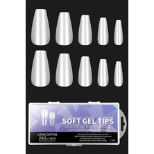Renas Store Fontenay 240'LI Soft Jel Tips & Yeni Nesil Kullanımı Kolay Yumuşak Jel Tips T-186-3 Turuncu
