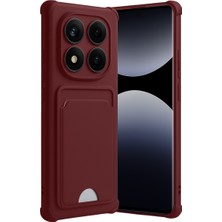 Redmi Note 14 Pro 5g Kelvin Kartvizitli Silikon - Bordo