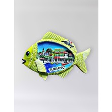 Mundy Turunç Polyester Kabartmalı Magnet 8,5 x 6 cm Dekoratif Hediyelik Buzdolabı Süsü (KOD:1749)