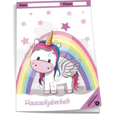 Renas Store Trötsch Verlag 201943N - Hausaufgabenheft Dın A5 Für Die Grundschule, Einhorn, 96 Seiten, Mit Extra Starkem Klarsichtumschlag