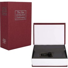 Renas Store Lorex Lr-Sbr Kitap Şeklinde Gizli Kasa - Kumbara - Kırmızı
