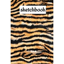 Renas Store A5 Blank Tiger Stripes Sketchbook: 50 Pages 6x9" For Drawing