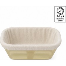 Dinç Kitchen Oval Ekmek Hamur Mayalama Sepeti Bezli 25x14x9 cm Oval 25X14X9 Bezli