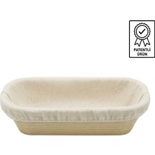 Dinç Kitchen Oval Ekmek Hamur Mayalama Sepeti Bezli 30x13,5x8,5 cm Oval 30X13,5X8,5 Bezli