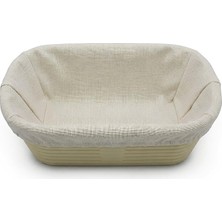 Dinç Kitchen Oval Ekmek Hamur Mayalama Sepeti- Bezli 22x13,5x8 cm Oval 22X13,5X8 Bezli