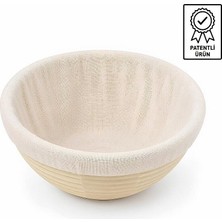 Dinç Kitchen Yuvarlak Ekmek Hamur Mayalama Sepeti Bezli 25x9 cm Yuvarlak 25X9 Bezli