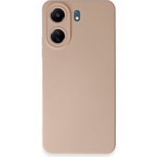 Redmi 13C Kılıf Nano Içi Kadife Silikon - Pudra