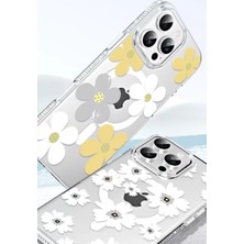 iPhone 16 Floral Magsafe Kapak - Turuncu