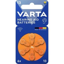 TeknoKapsül Varta 13 Numara Kulaklık Işitme Cihazı Pili (6'lı Paket)