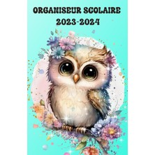 Renas Store Organiseur Scolaire 2023-2024: Agenda Scolaire 2023 2024 Hibou Kawaii | Planificateur Étudiant Chouette Rigolo Journalier Un Jour Par Page Avec Heure Pour Primaire Et Collège | Bleu Pastel