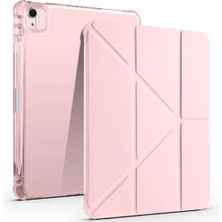 Renas Store Constraın - iPad Air 11 2025 M3 Kılıf Sbt Tri Folding Kalem Bölmeli Standlı Kılıf - Rose Gold 2