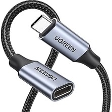 Renas Store Ugreen Gen2 100 W Thunderbolt 3 Type-C To Type-C Örgülü Uzatma Kablosu 50 cm