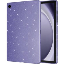 Renas Store Constraın - Galaxy Tab S7 T870 Simli Parlak Görünümlü ile Uyumlu Tablet Koton Kılıf-Derin Mor 6
