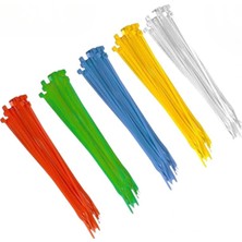 Renas Store Tek-Iş 529563 Plastik Kablo Bağı Klipsi Cırt Kelepçe Karışık Renk Set 100 mm 5 Renk x 20 Toplam 100 Adet