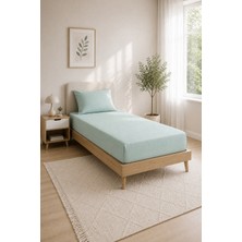Luna Sacra Çarşaf + Yastık Kılıfı Seti Pamuklu Fitted Lastikli Tek Kişilik