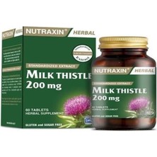 Renas Store Nutraxin Milk Thistle Deve Dikeni Tohumu Ekstresi 200 Mg 60 Tablet + Facial Cleanser Hediye, SNOWCOSMETICJL17