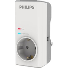 Renas Store Philips CHP7010W Tekli Akım Koruma Priz, 1140J, Beyaz