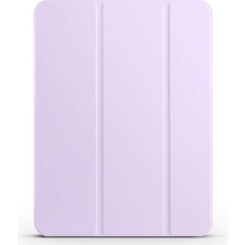 Renas Store Zore Apple ile Uyumlu iPad Pro 11 2024 Zore Smart Cover Kalem Bölmeli Standlı 1-1 Kılıf Lila