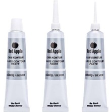 Renas Store Red Apple Red Apple Cam Kontur Boyası 25 ml Gümüş