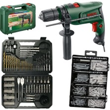 ​bosch Easyımpact 600 Darbeli Matkap , Bosch 103 Parça Profesyonel Matkap Ucu ve Aksesuarları + Bosch 173 Parça Kapsamlı Aksesuar Seti