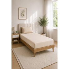 Luna Sacra Çarşaf + Yastık Kılıfı Seti Pamuklu Fitted Lastikli Tek Kişilik