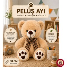 Giffy Oyuncak Peluş Ayı 30 cm Ayıcık Uyku ve Oyun Arkadaşı Yumuşak Hediyelik Sevimli Bebek Yastığı Sevgili Hediyesi