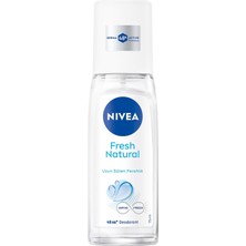 Renas Store Nıvea Kadın Pump Sprey Deodorant Fresh Natural 75ML, Ter Kokusuna Karşı 48 Saat Koruma, Alüminyum Içermez